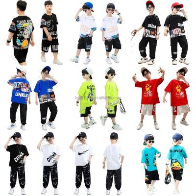 China Casual Boys Summer Suits Hit New Street Baby 2022 Summer Kids Clothes Slim Short Sleeve Trend for sale