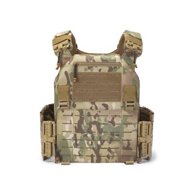 China Quick release molle 1050D tactical vest/modular/stretch resistance/abrasion combat gear waterproof nylon tactical military flat carrier for sale