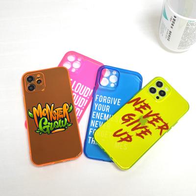 China Anti-fall rainbow cover clear printing transparent cover universal cell phone case on demand for sale