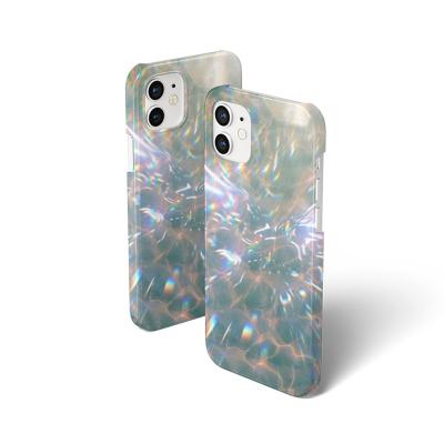 China Creative Anti-fall Neon Hologram Rhinestone Holographic Luminous Gradient Phone Case for sale