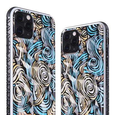 China Anti-fall Tempered Glass Crystal Flower Design Phone Case For I Phone 11 Iphone Xs Max for sale