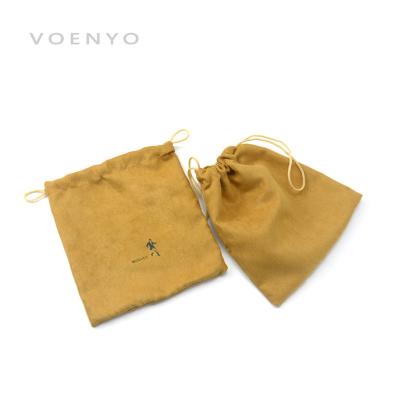 China Belt Wallet Suede Drawstring Bag Velvet Neck Pouch Anti-Static Personalized Packaging Material Silk Printing Smooth Bag for sale