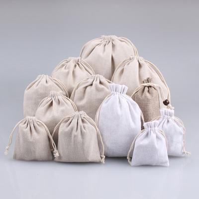 China Recyclable Custom Gift and Craft Soap Bag Logo Printing Pouch Jute Material Dust Proof Product Packaging Bag Drawstring for sale