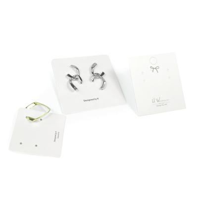 China Custom Logo 4-Hole Writing Cards All Earring Cut Thick Paper Jewelry Tags Jewelry Display Cards for sale