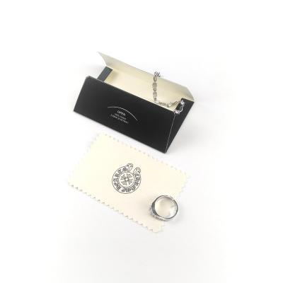 China Envelope/enveoloe with cleaning tape suede cloth in cover paper square with custom soft silver polish logo cloth for jewelry for sale