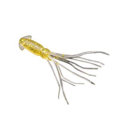 China Hot Products Design Internal Hollow Squid Lure Fishing PVC Artificial Colorful Bright Clear Soft Bait YU-001 for sale