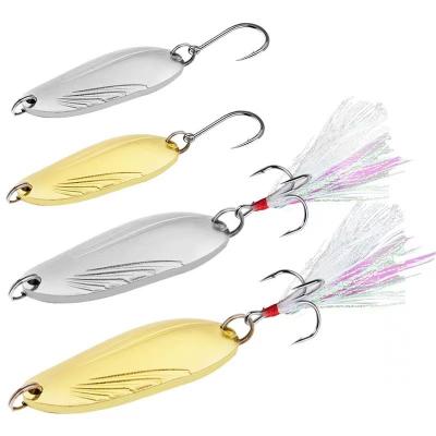 China Hot Products Fishing Lures Horse Mouth Spoon Metal Plate Glitter Type Lua Bait Sequin Lures GJ-1016 for sale