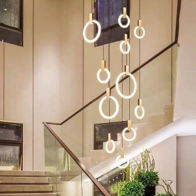 China Wholesale Modern Northern Europe Modern Led Circle Light Ring Pendant Lamps Pendant Light For Dining Room/Bedroom/Hotel for sale