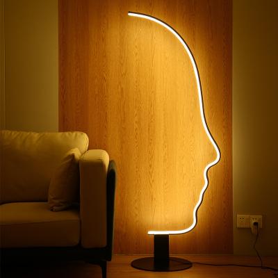 China Nordic EUROPEAN design bedroom living room corner lamp studio hall face vertical art floor lamp for sale