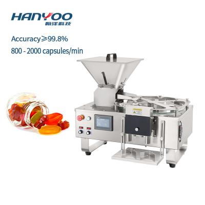 China Soft Semi-automatic Tablet Capsule Pill HANYOO Capsule Chewing Gum Capsule Candy Counting Machine Chocolate Bottling Counting Machine for sale