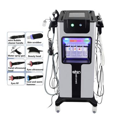 China Pigment Removal 2021 High Quality Facial Tightening Oxygen Jet Hydra Face BIO RF 8 In 1 Needle Free Mesotherapy Skin Care Machine for sale