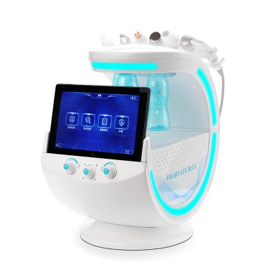 China Women Galvanic Multifunction Beauty Machine Exfoliators Skin Analyzer Equipment Microdermabrasion Smart Deep Cleaning Glacier Blue for sale