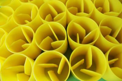 China Safety Plastic Rebar Supports , 8mm - 32mm Yellow Mushroom Plastic Rebar Caps for sale