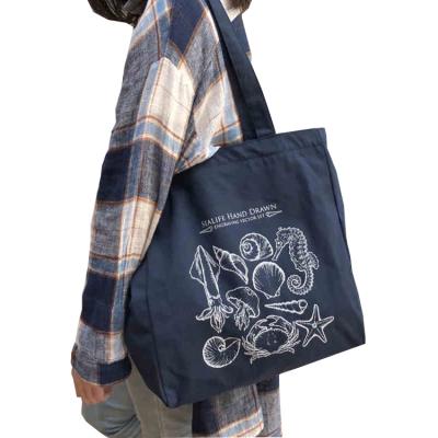 China Lightweight Durable Canvas Handled Tote Bag For Eco-Friendly Women Cotton Shopping Bag Book Tote Canvas Shopping Bag Logo for sale