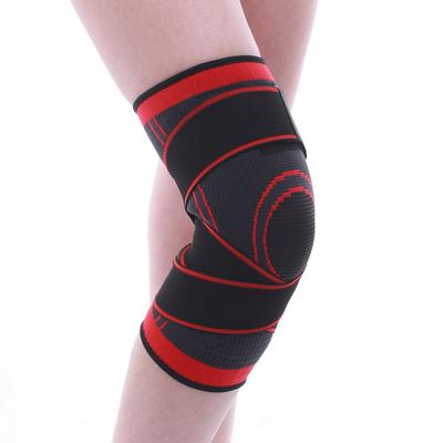 China Hot Selling 3D Adjustable Elasticity Breathable Knitted Elastic Compression Knee Brace for sale