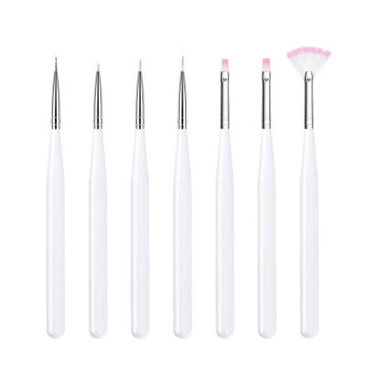 China Beauty Paint Tools Private Label Nail Art Tools White Handle 3D Nail Art Brushes Set 15pcs Brush Nail Gel Brush for sale