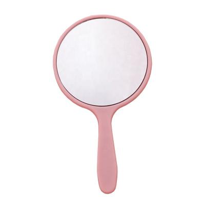 China Personalized Custom Logo Round Makeup Hand Mirror Plastic Woman Makeup Mirror Hand Held Mirrors for sale