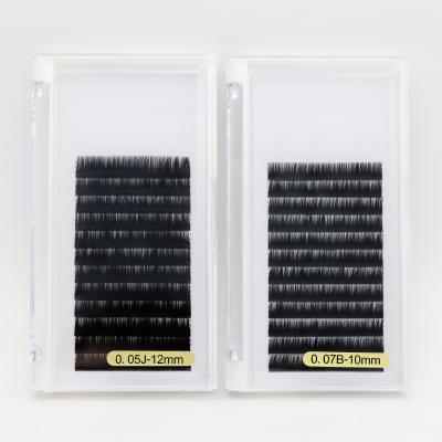 China Natural Soft Custom Eyelash Extension Roll Wholesale Seller Private Label Logo D Eyelash Extensions for sale