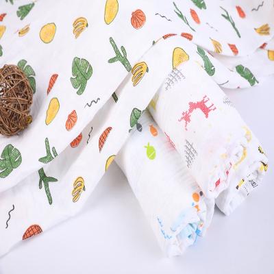 China Double Printed Gauze Muslin Fabric 100% Organic Cotton Fabric Tear-Resistant For Baby Clothing for sale