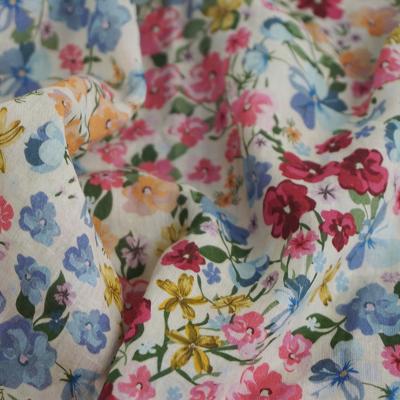 China Anti-Static Women Dress Liberty Fabric Lawn Fabric 100% Organic Cotton High Quality Floral Prints Fabric For Dress for sale