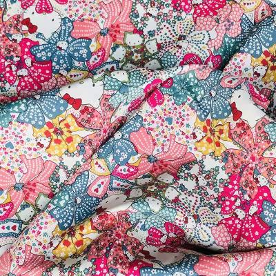 China Wholesale Organic Customize Print Lawn Liberty Floral Poplin Woven Cotton Fabric For Dress for sale