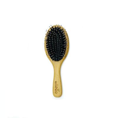 China OEM Round Paddle Hair Brush Scalp Massager Waterproof High End Bamboo Detangling Hair Brush For Women for sale