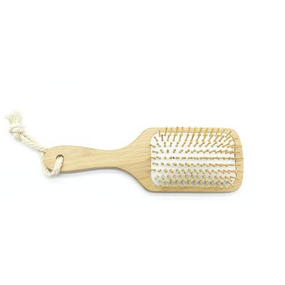 China OEM Waterproof Wholesale Square Paddle Scalp Massager Detangling Natural Bamboo Hair Brush For Women for sale