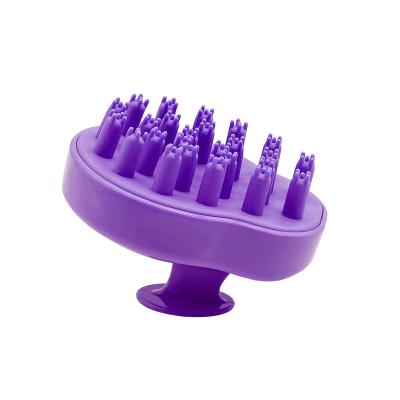 China Waterproof Purple Silicone Scalp Massage Hair Shampoo Brush Household Barshop Soft Hair Styling Tools For Thin Hair Baby for sale