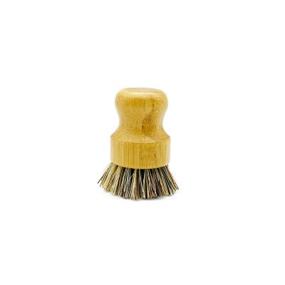 China Eco-friendly Sustainable Kitchen Bottle Dish Brush Vegetable Scrubber Pot Sweep Bamboo Sisal Fiber Cleaning Brush for sale