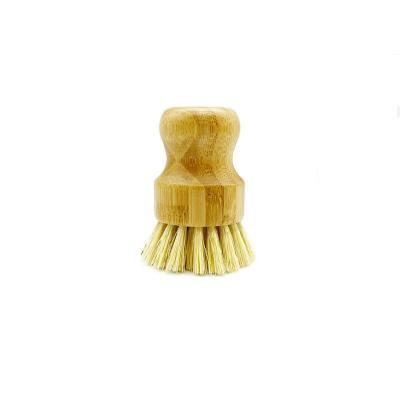 China Eco-friendly Sustainable Kitchen Bottle Dish Brush Vegetable Scrubber Pot Sweep Bamboo Sisal Fiber Cleaning Brush for sale