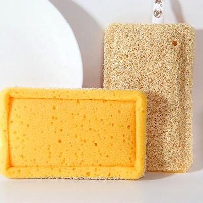 China 2022 Wholesale New Style Household Tools Scrubber Viable Cellulose Loofah Magic Sponges for Cleaning Dishes for sale