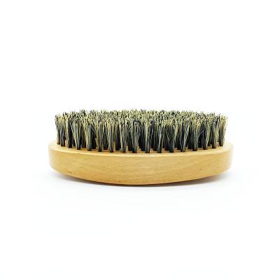 China Shaving Brush Wholesale Custom Logo Wooden Pocket Flower Bristle Beard Brush In Bulk Hot Sale For Men's Short Beard for sale