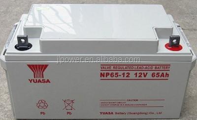 China UPS Guangdong factory 12V65ah YUASA brand lead acid battery, can use above 5 years. for sale