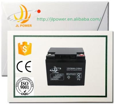 China Solar/UPS JL brand/Yuasa solar using 12v38ah solar battery for sale