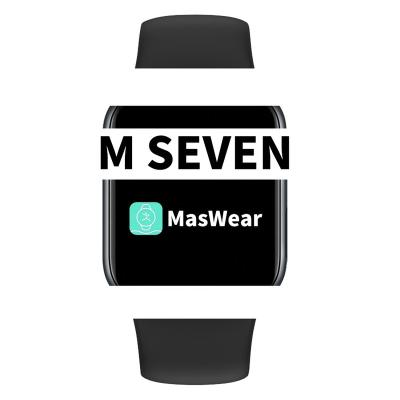 China New 2022 7 M seven touch screen smart watch with 45mm BT strap calls message to remind m seven smart watch for sale