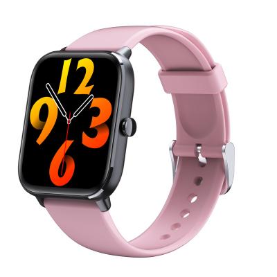 China Touch Screen Smart Watch 1.69 Square Screen KM04 With Body Temperature Wallpaper Pink Custom Smart Watch for sale