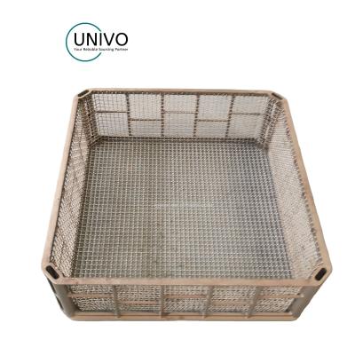 China Compact Structure Hybrid Baskets with Frame and Mesh Liners Cast Furnace Trays and Investment Cast Baskets WE112204D for sale