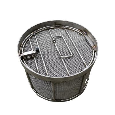 China Industry Stainless Steel Wire Mesh Round Basket With Lid Customized Welded Basket WE142101 for sale