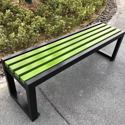 China Fashion Long Metal Park Contemporary Cheap Professional Plastic Wood Composite Patio Garden Outdoor Bench for sale