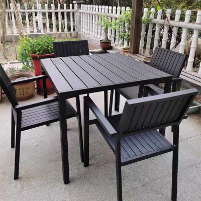 China Good Price Modern Design Modern Furniture Plastic Wood Patio Waterproof Outdoor Garden Set for sale