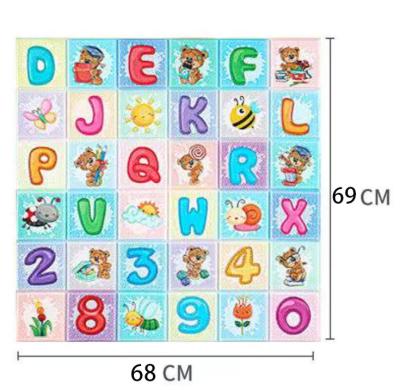 China PD-AN2 ABC Soft Outdoor Colorful Alphabet Wallpaper Self Adhesive 3d Wall Panels For Kids for sale