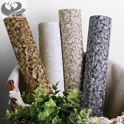 China Modern Good Quality Stone Brick Design 3d PVC Wallpapers Rolls For Home Decoration for sale