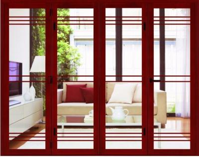 China Sliding Swing Frame Aluminum Folding Color Wooden Partition Door For Home for sale