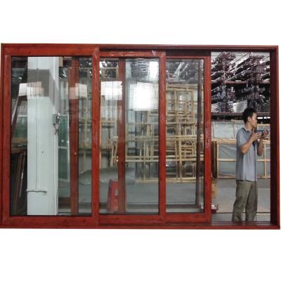 China Modern Heavy Duty Laminated Glass Profile Burglar Proof Aluminum Sliding Glass Doors for sale