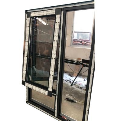 China Magnetic Screen AS2047 Double Standard Glazed Aluminum Windows Favorable Price for sale