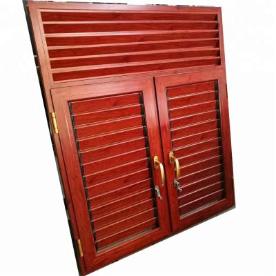 China Hand Swing Aluminum Opening Window With Aluminum Shutter Profiles for sale