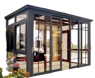 China Modern solarium outside door with aluminum frame and double mood glass for sale