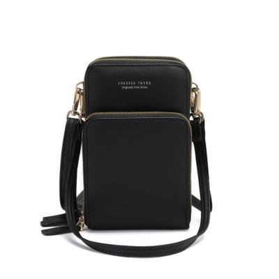 China 2021 High Quality Version Updated Cross - Body Mobile Phone Purse Women Touch Screen Bag RFID Blocking Wallet Purse With Shoulder Strap for sale