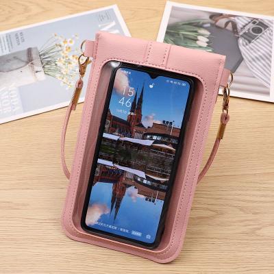 China 2021 High Quality Hot Sale Wholesale Women PU Leather Shoulder Cross - Body Bag Wallet Case Touch Screen Cell Phone Bags for sale