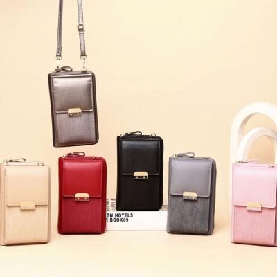 China High quality 2021 new various shape design fashion leather woman phone bag with mobile case for sale